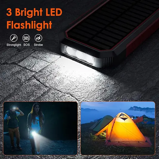 Портативное зарядное устройство PD HETP Solar Wireless Power Bank, 26800 мА·ч 25 Вт - фото 6