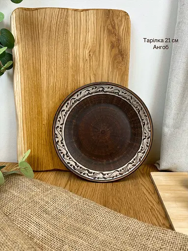 Столовий сервіз керамічного (глиняного) посуду для чаювання на 4 чоловік Ангоб - фото 4