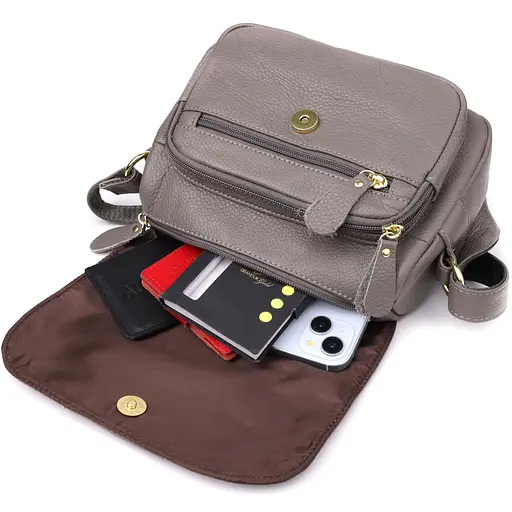 Сумка Vintage из натуральной кожи для женщин 23.5х17х10 см sum0027570 - фото 9