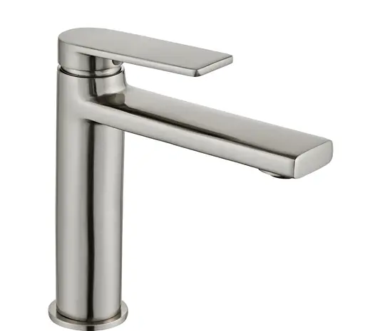 Змішувач для умивальника Rea Verso низький nikiel brushed REA-B9141 Никель - фото 1