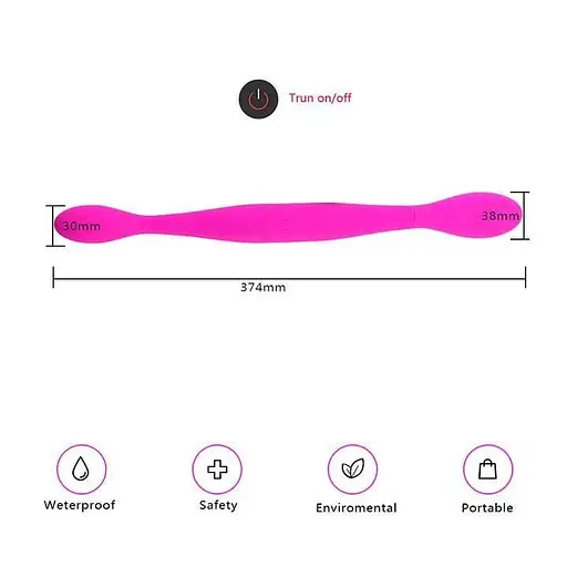Вибратор двухсторонний 37,4 см для женщин Toy Joy Infinity розовый - фото 7