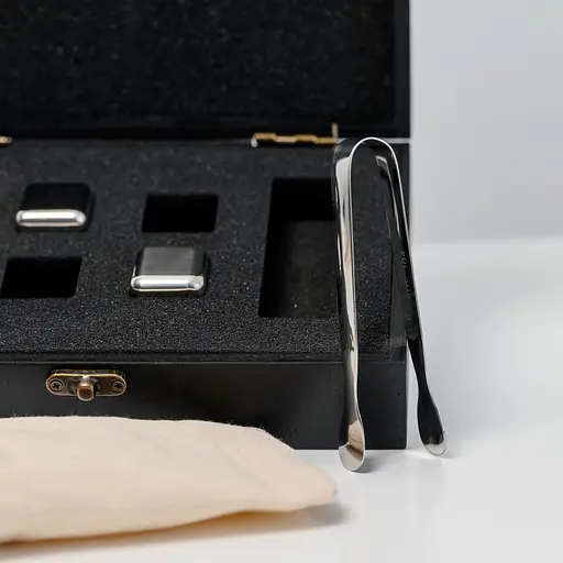 Подарунковий набір "Сталевий" (чорний) - 6 сталевих кубиків  - фото 4