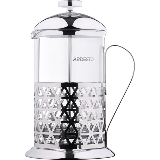 Френч-пресс Ardesto Gemini Fasano 800 мл боросиликатное стекло нержавеющая сталь прозрачный