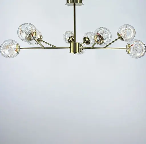 Люстра з вбудованими світлодіодами на 9 плафонів Line.F AOC 19/9 AB LED - фото 2