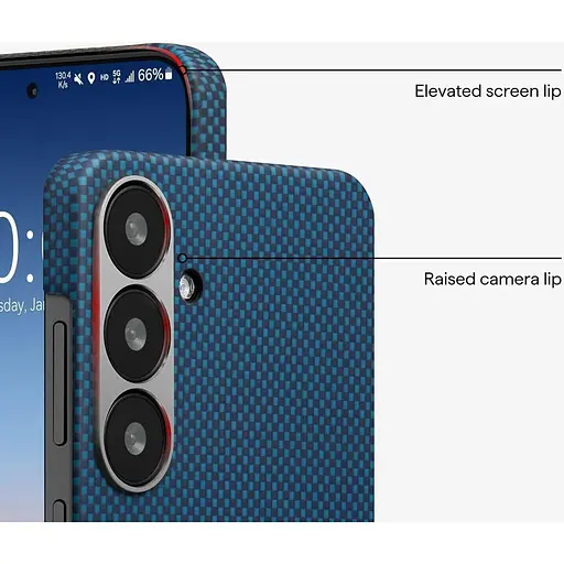 Чехол Pitaka MagEZ Tactile Woven Case для Samsung Galaxy S25 Plus Moonrise (KS2502S) [128408] - фото 5