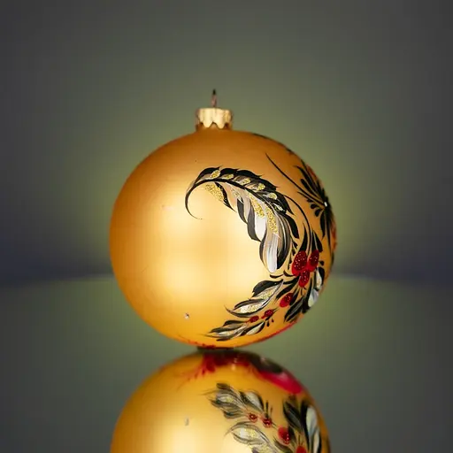 Набір ялинкових прикрас Різдвяні історії Петриківка калиновий скло (4820001165463) - фото 7