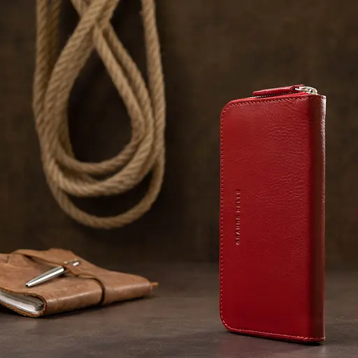 Женский кожаный кошелек Grande Pelle 19.5х10х2.5 см acs0018781 - фото 6