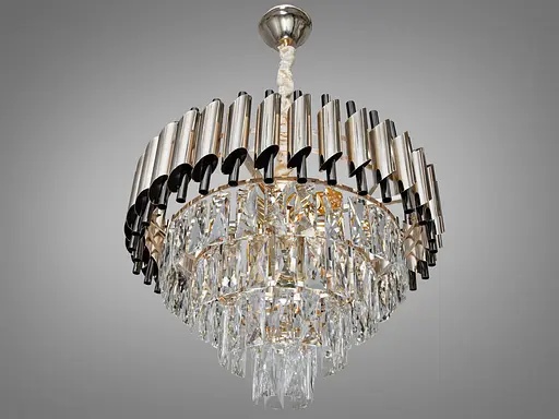 Символ стилю та затишку, підвісна кришталева люстра, 9 ламп - фото 2