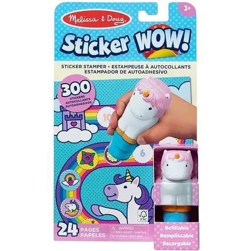 Набір з блокнотом та штампом з наліпками Melissa & Doug Sticker WOW Єдиноріг (SM93205/6074898)