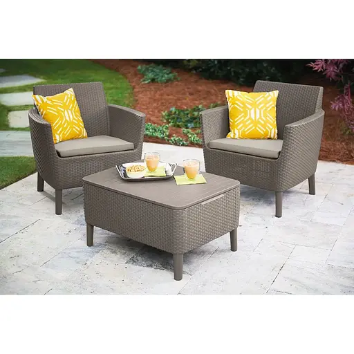 Комплект садових меблів Allibert Keter Salemo balcony set капучіно - пісок - фото 5