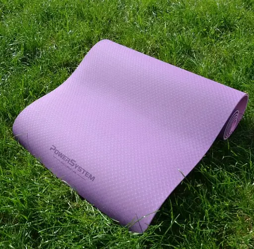 Коврик для йоги и фитнеса Power System PS-4060 TPE Yoga Mat Premium Purple (183х61х0.6) (4060PI-0) - фото 4