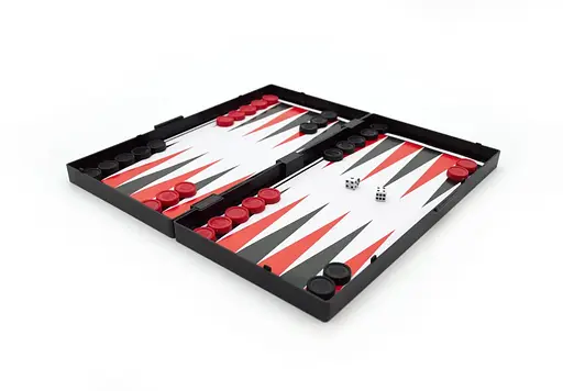 Ігровий набір 3в1 магнітні шахи шашки нарди METR+ 9831N подарунковий набір в коробці Червоний/Чорний - фото 7