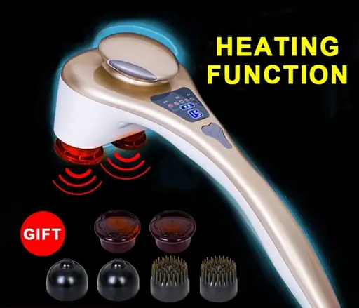 Ручний масажер 518-А Вібромасажер для тіла 25Вт (6 насадок) - фото 6