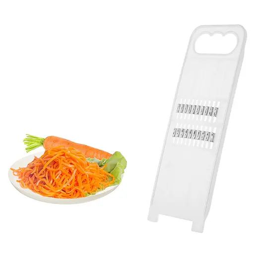 Терка пластмасова для корейської моркви та для нарізки соломкою овочів 22.5х8 см, Kitchette Білий 81643 - фото 3