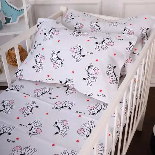 Комплект постельного белья MirSon Бязь 20-0040 Cute white zebra 160x220 см белый (2200010272147) - фото 4