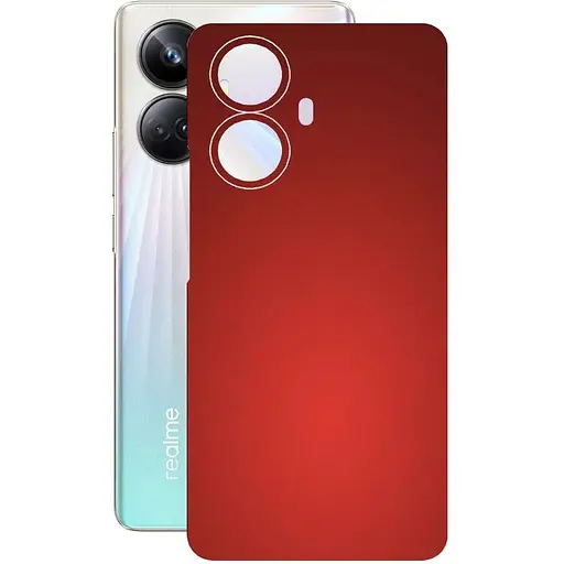 Защитная пленка StatusSKIN для Realme 10 Pro Plus Корпус Винил красная матовая - фото 1