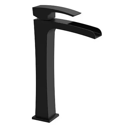 Змішувач для умивальника високий Koer "Водоспад" KB-15007-05 KR3449 Чорний матовий - фото 1