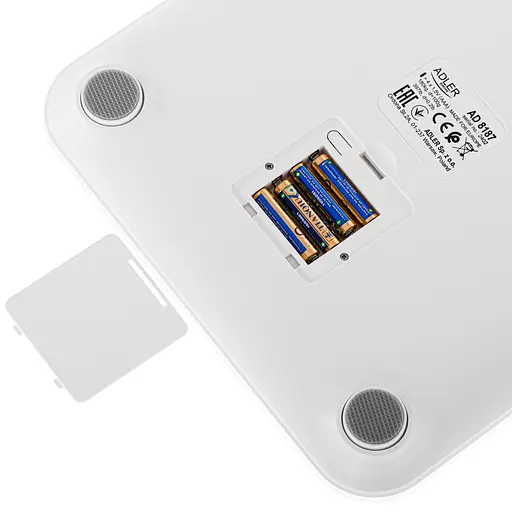 Весы напольные Adler AD 8187 white электронные/ Smart/ 180кг/ 4хААА/ автовыключение/ белые - фото 2