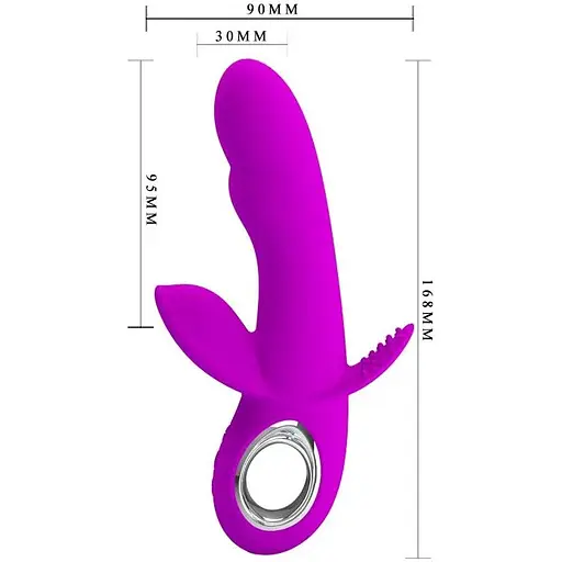 Вибратор с клиторальным и анальным стимуляторами Pretty Love-Humphray, BI-014603, Фиолетовый - фото 7