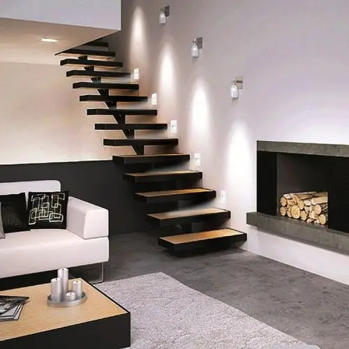 Встроенный светодиодный светильник для подсветки лестницы в серебристом цвете | Арт. JD12 серебристый | Line F - фото 1