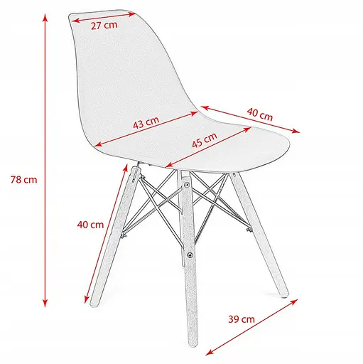 Кресло JUMI Plastic Chair White - фото 6