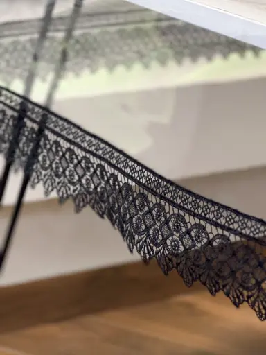 Силіконова скатертина з чорним мереживом 7 см 340х160 см - фото 4