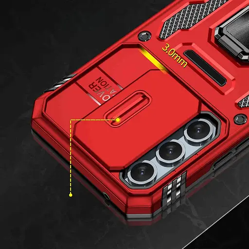 Чохол Epik ударостійкий Camshield Army Ring для Samsung Galaxy A35/A55 Червоний/Red - фото 5