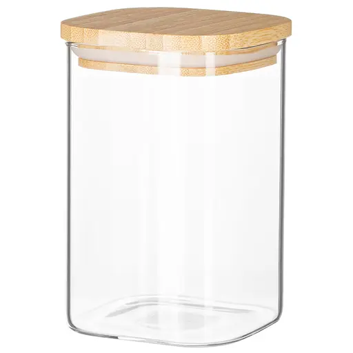 Банка для зберігання Ardesto Midori скло 500 мл квадратна прозора (AR1348BBS)