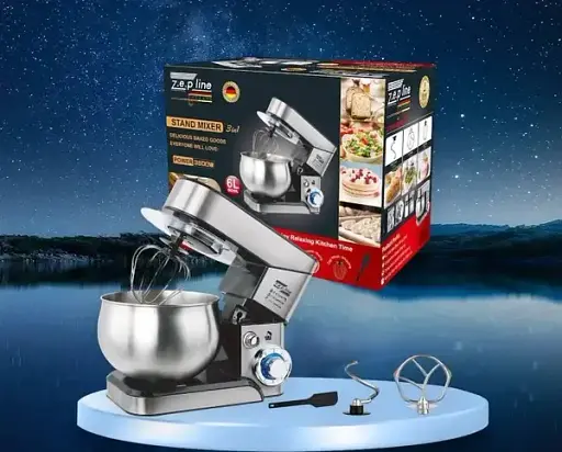 Планетарний міксер тістоміс Zepline ZP-105 з нержавіючої сталі Кухонний комбайн з чашею на 6л потужністю 3500 Вт - фото 3
