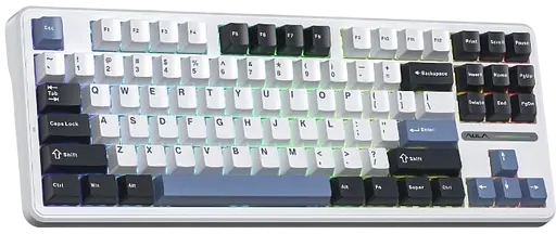 Клавиатура беспроводная Aula F87 Gasket Greywood V3 Switch RGB White (6948391208602) - фото 2