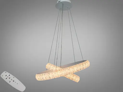 Вишукана світлодіодна люстра Romin підвіс з пультом димером 120 Вт золото - фото 1