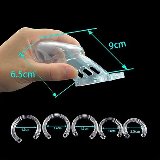 Пояс вірності чоловічий пластиковий CB-6000 із замком Чорний - фото 3