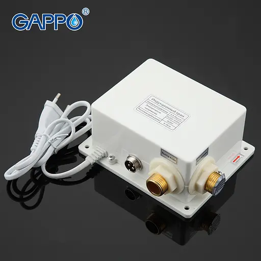 Сенсорный смеситель для умывальника Г-образный шпилька Gappo 1/4 G518, Хром - фото 6