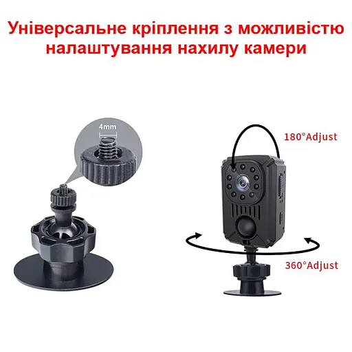 Мини камера с датчиком движения Nectronix MD31, Full HD 1080P, SD до 128 ГБ, аккумулятор 1500мАч (100837) - фото 5