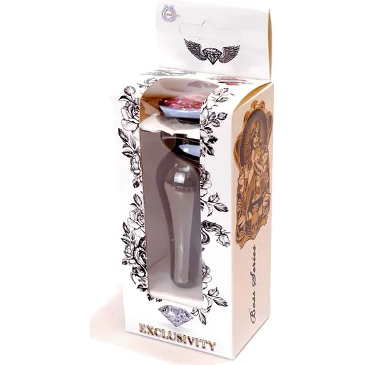 Анальна пробка Boss Of Toys Boss Series - Jewellery Dark Silver Butt Plug Rose, BS6400054, Срібний /Світло-рожевий - фото 8