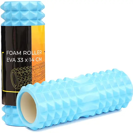 Масажний ролик Cornix EVA 33 x 14 см (валик, ролер) XR-0331 Sky Blue - фото 1