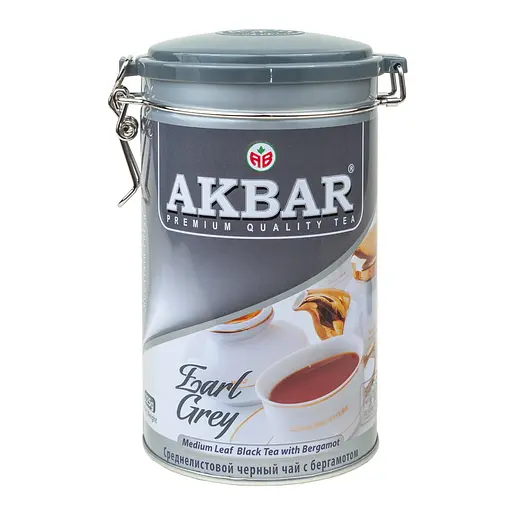 Чай цейлонський Akbar Earl Grey листовий з бергамотом 225 г