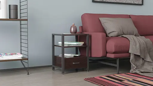 Тумба універсальна Ferrum-decor Вів'єн 1/1 50x41x40 чорний ДСП Венге 16мм (FRD-106189)