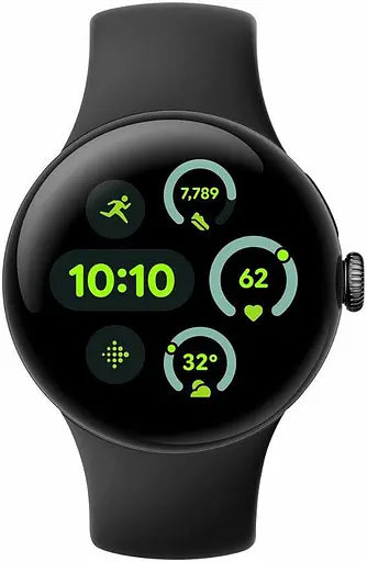 Смарт-часы Google Pixel Watch 3 41 mm Wi-Fi Matte Black Aluminum Case/Obsidian Active Band - фото 2