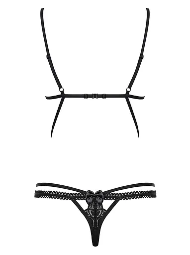 Боди Obsessive Wonderia S/M черный - фото 2