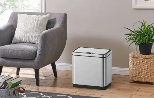 Мусорное ведро сенсорное прямоугольное Koer TC-020212-02 12 л нержавейка (KR5584)  - фото 4