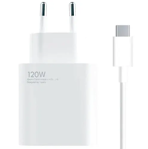 Сетевое зарядное устройство Xiaomi HyperCharge, White, 120 Вт, USB + Type-C, PD (BHR9462EU)