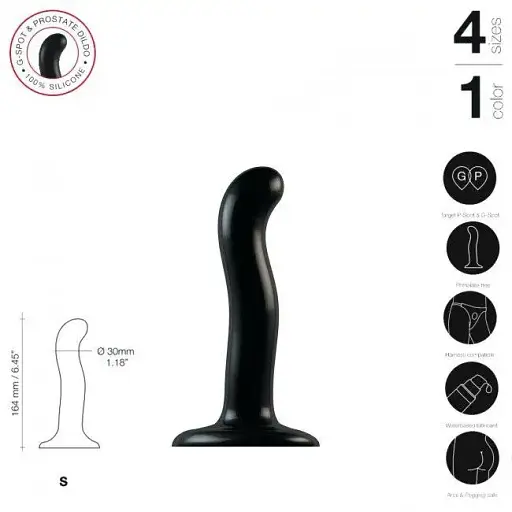 Насадка для страпону Strap-On-Me P&G-Spot Dildo силікон розмір S - фото 3