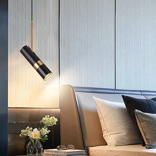 Черный поворотный подвесной светильник со спотом | Line F | Арт. S167/1 BK+AB - фото 6