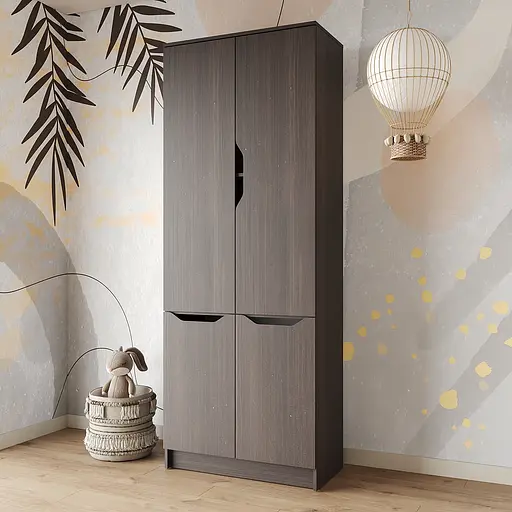 Шкаф распашной MebelStar 4Д Лилу 80x40x210 см Дуб ристрето (MBS-1413)