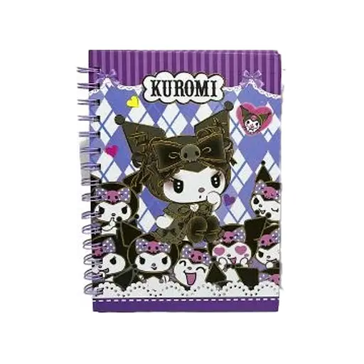 Тетрадь на спирали Зайчик Kuromi, А5, 80 листов, твердая обложка, 80 г/м², клетка (в ассортименте)