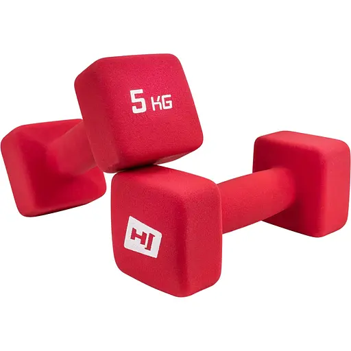 Гантели для фитнеса Hop-Sport неопреновые квадратные HS-V050DS 2х5кг