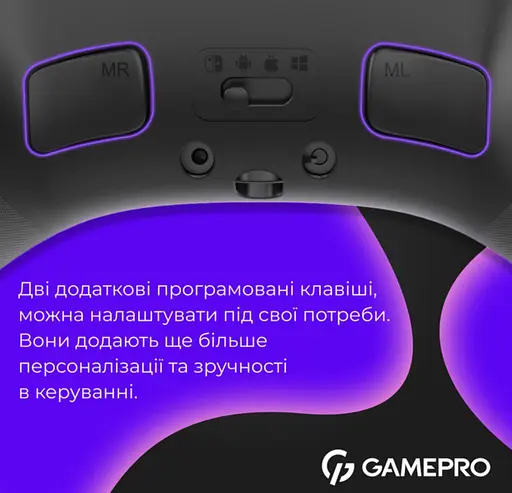 Геймпад джойстик GamePro GP-X13-B Xinput Bluetooth/2.4G/USB (Switch/PC/iOS/Android) Black - фото 9