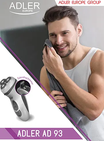 Бритва чоловіча три рухомі головки Adler AD 93 - фото 7