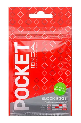 Мастурбатор Tenga Pocket Block Edge белый - фото 2